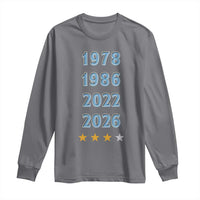 Argentina Flag Pride Soccer Long Sleeve Shirt 1978 1986 2022 Future Fourth Star