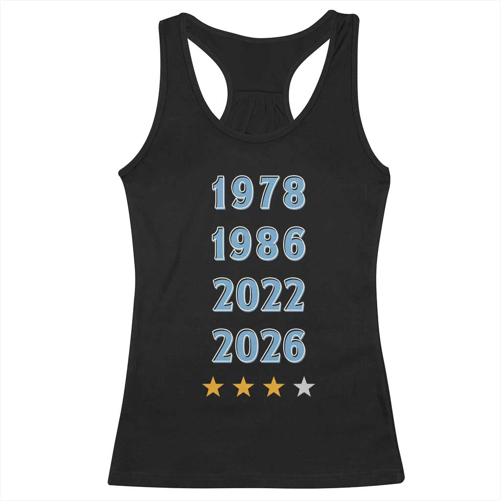 Argentina Flag Pride Soccer Racerback Tank Top 1978 1986 2022 Future Fourth Star