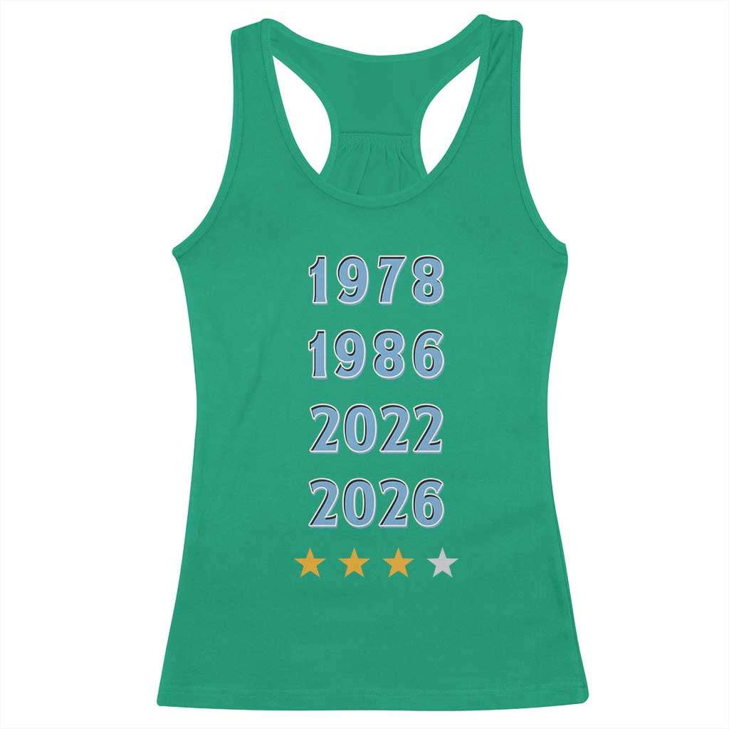 Argentina Flag Pride Soccer Racerback Tank Top 1978 1986 2022 Future Fourth Star