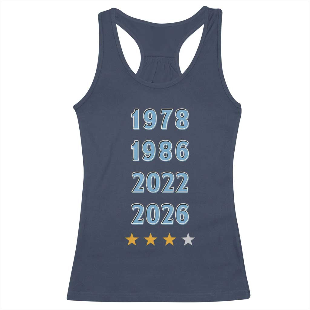 Argentina Flag Pride Soccer Racerback Tank Top 1978 1986 2022 Future Fourth Star
