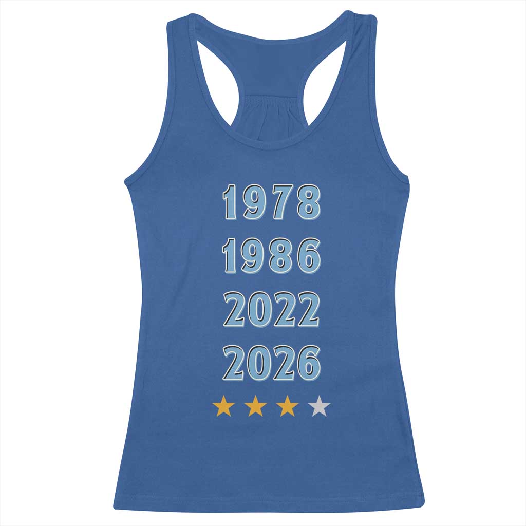 Argentina Flag Pride Soccer Racerback Tank Top 1978 1986 2022 Future Fourth Star