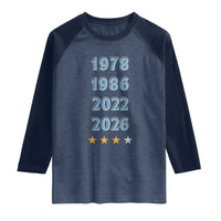 Argentina Flag Pride Soccer Raglan Shirt 1978 1986 2022 Future Fourth Star