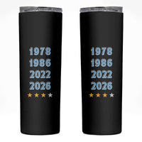 Argentina Flag Pride Soccer Skinny Tumbler 1978 1986 2022 Future Fourth Star