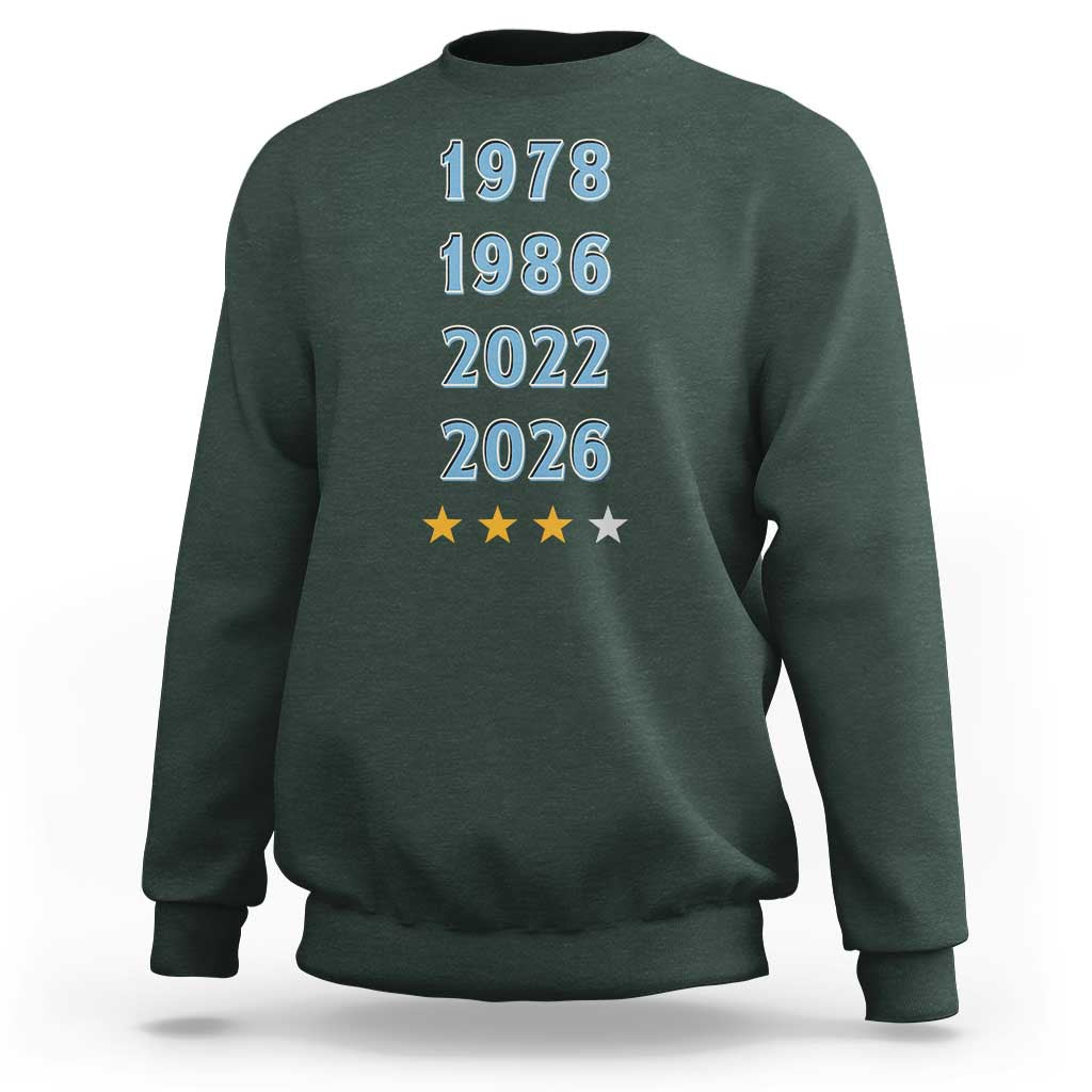 Argentina Flag Pride Soccer Sweatshirt 1978 1986 2022 Future Fourth Star