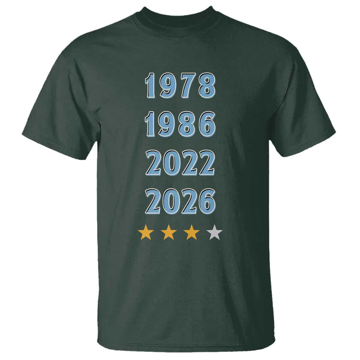 Argentina Flag Pride Soccer T Shirt 1978 1986 2022 Future Fourth Star