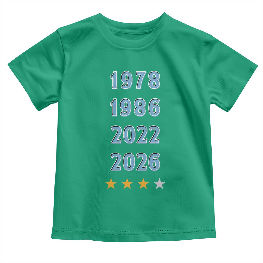 Argentina Flag Pride Soccer Toddler T Shirt 1978 1986 2022 Future Fourth Star