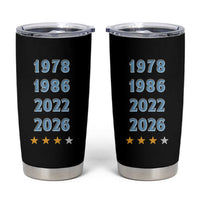 Argentina Flag Pride Soccer Tumbler Cup 1978 1986 2022 Future Fourth Star