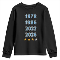Argentina Flag Pride Soccer Youth Sweatshirt 1978 1986 2022 Future Fourth Star