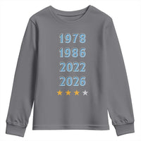 Argentina Flag Pride Soccer Youth Sweatshirt 1978 1986 2022 Future Fourth Star