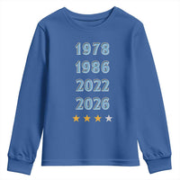 Argentina Flag Pride Soccer Youth Sweatshirt 1978 1986 2022 Future Fourth Star