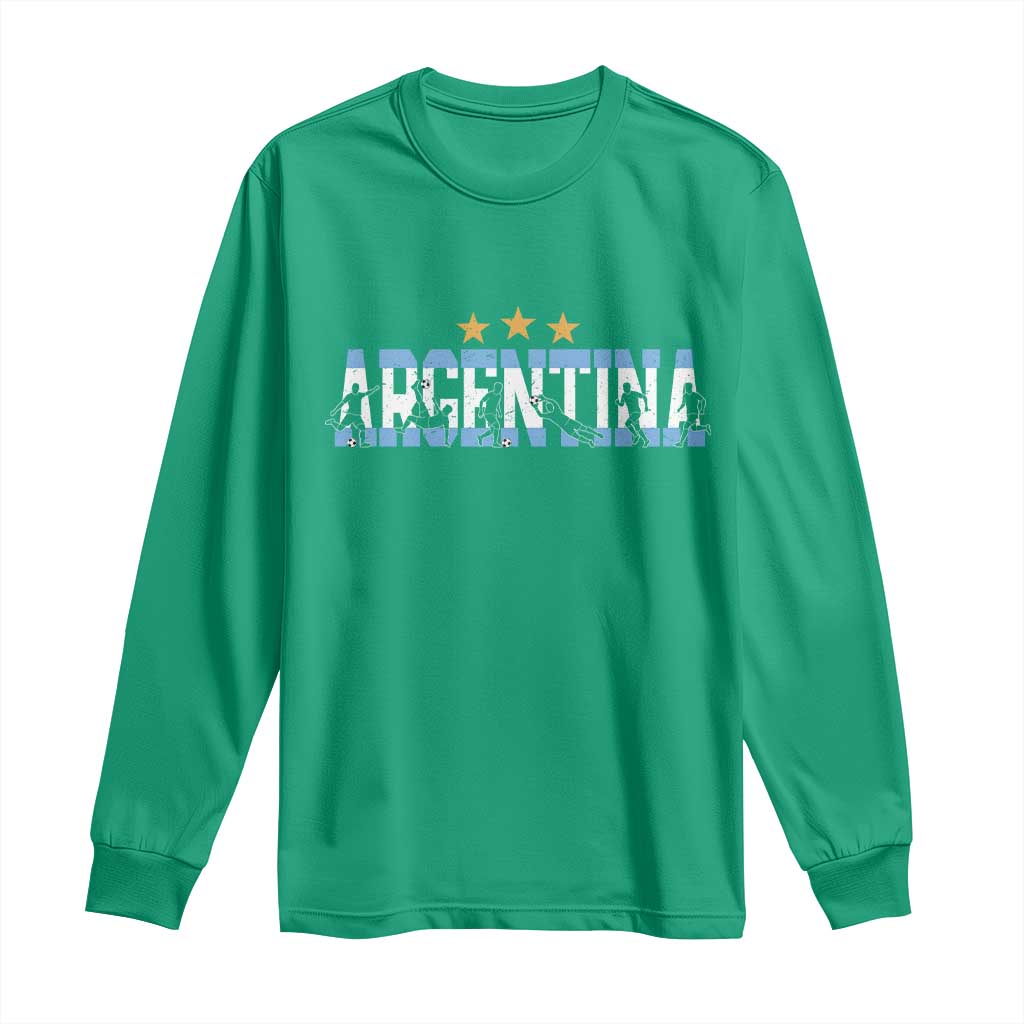 Proud Argentina Futbol Supporter National Pride Gift Long Sleeve Shirt