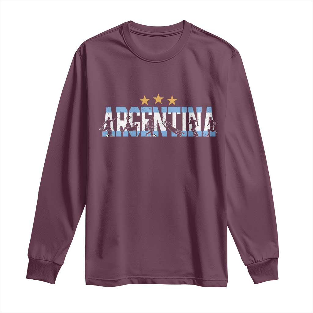 Proud Argentina Futbol Supporter National Pride Gift Long Sleeve Shirt