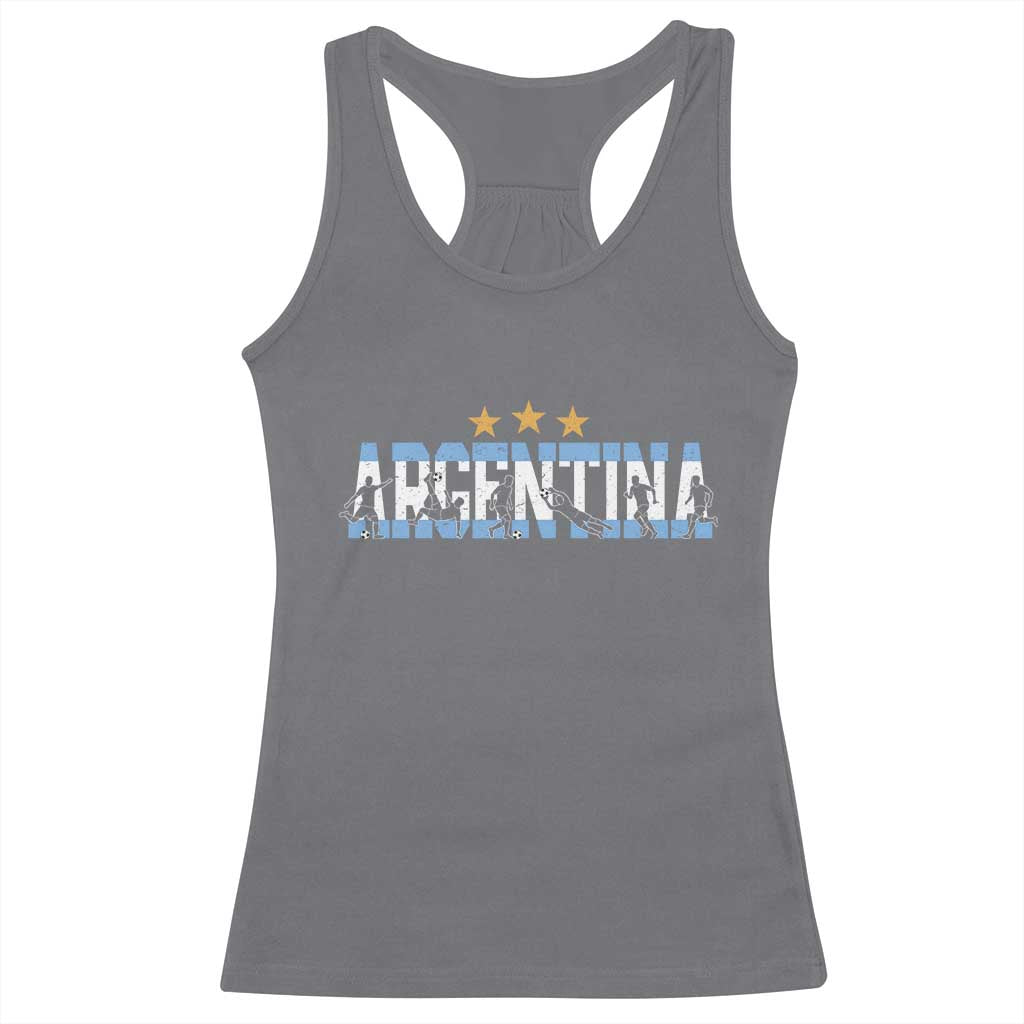 Proud Argentina Futbol Supporter National Pride Gift Racerback Tank Top