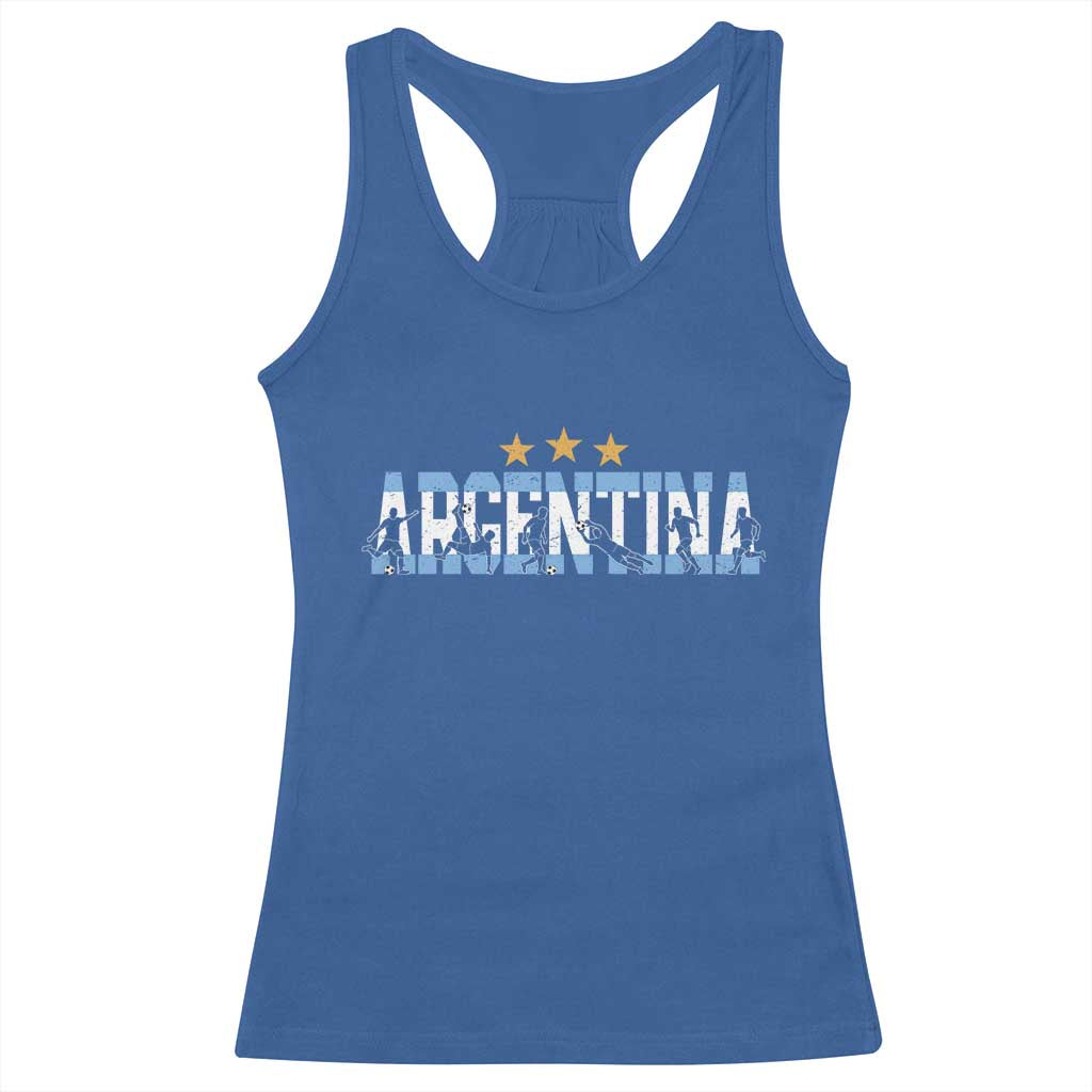 Proud Argentina Futbol Supporter National Pride Gift Racerback Tank Top