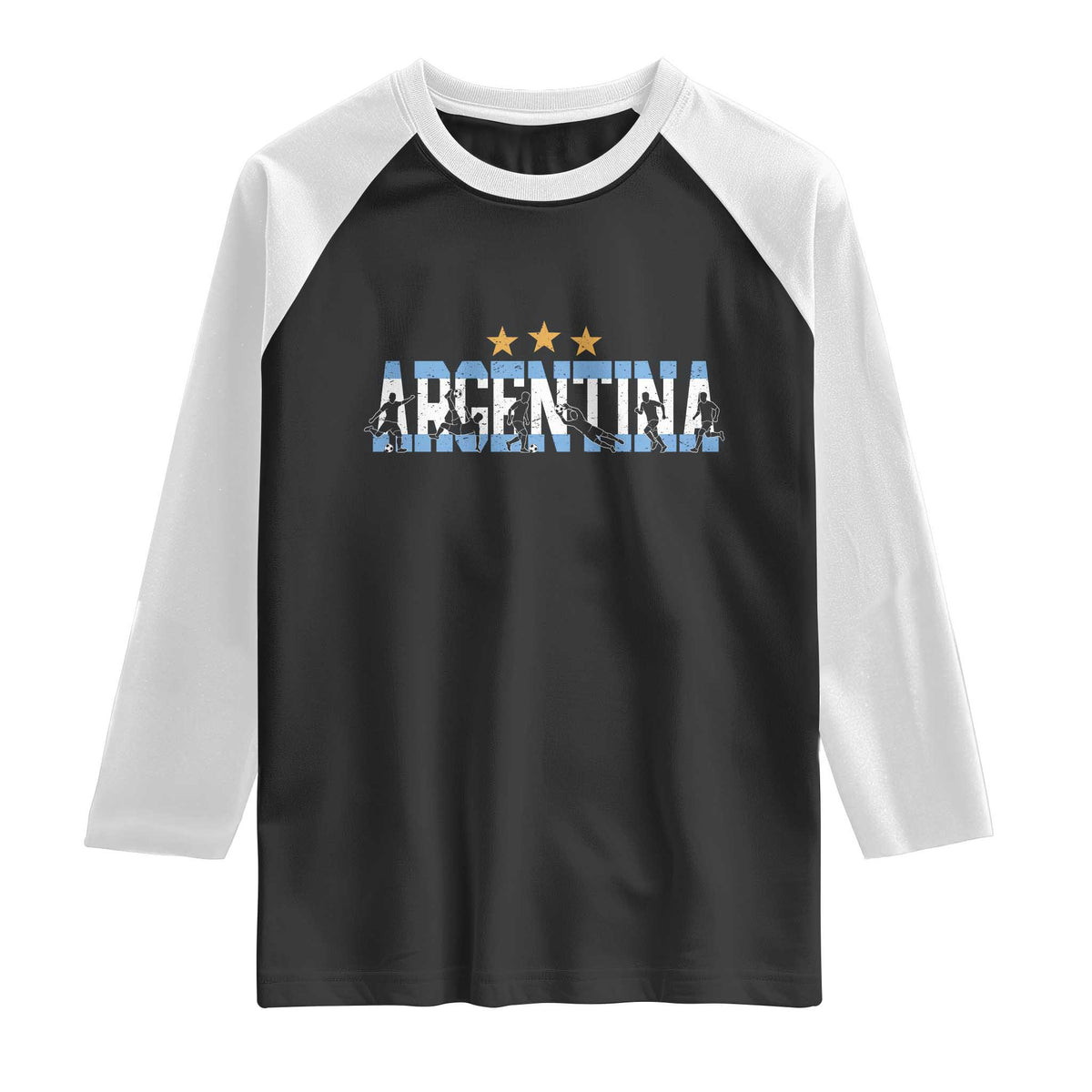 Proud Argentina Futbol Supporter National Pride Gift Raglan Shirt