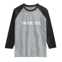 Proud Argentina Futbol Supporter National Pride Gift Raglan Shirt
