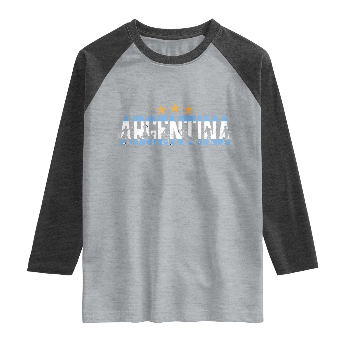Proud Argentina Futbol Supporter National Pride Gift Raglan Shirt