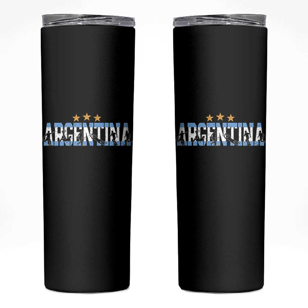 Proud Argentina Futbol Supporter National Pride Gift Skinny Tumbler