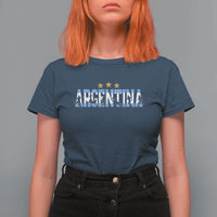 Proud Argentina Futbol Supporter National Pride Gift T Shirt For Women