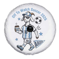 Funny Goat Football Lover Spare Tire Cover Off To Watch Argentina Soccer 2026