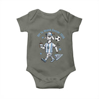 Funny Goat Football Lover Baby Onesie Off To Watch Argentina Soccer 2026