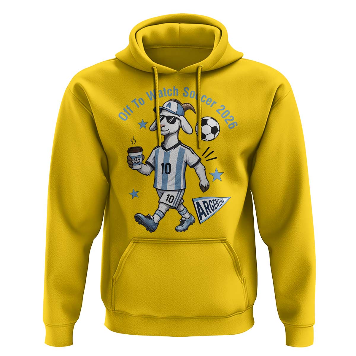 Funny Goat Football Lover Hoodie Off To Watch Argentina Soccer 2026