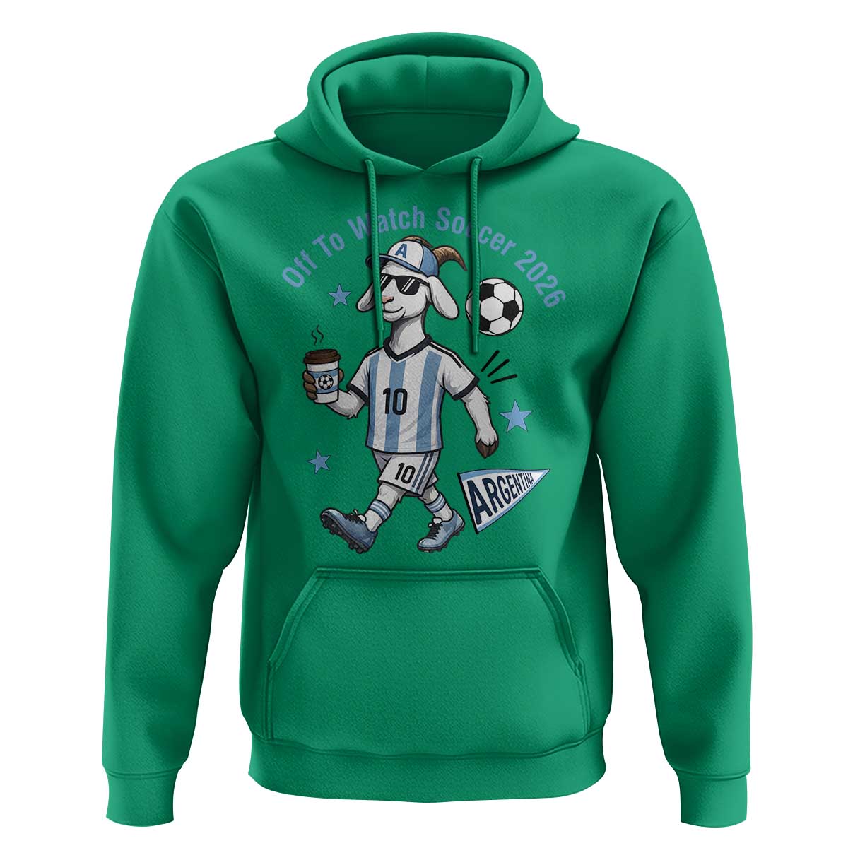 Funny Goat Football Lover Hoodie Off To Watch Argentina Soccer 2026