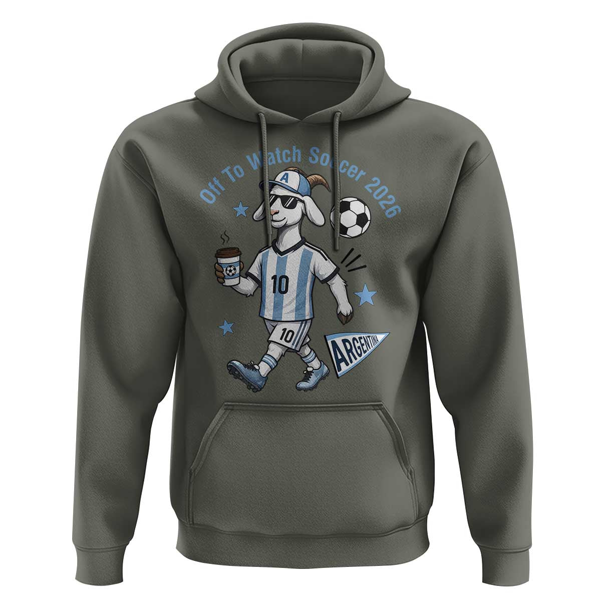 Funny Goat Football Lover Hoodie Off To Watch Argentina Soccer 2026