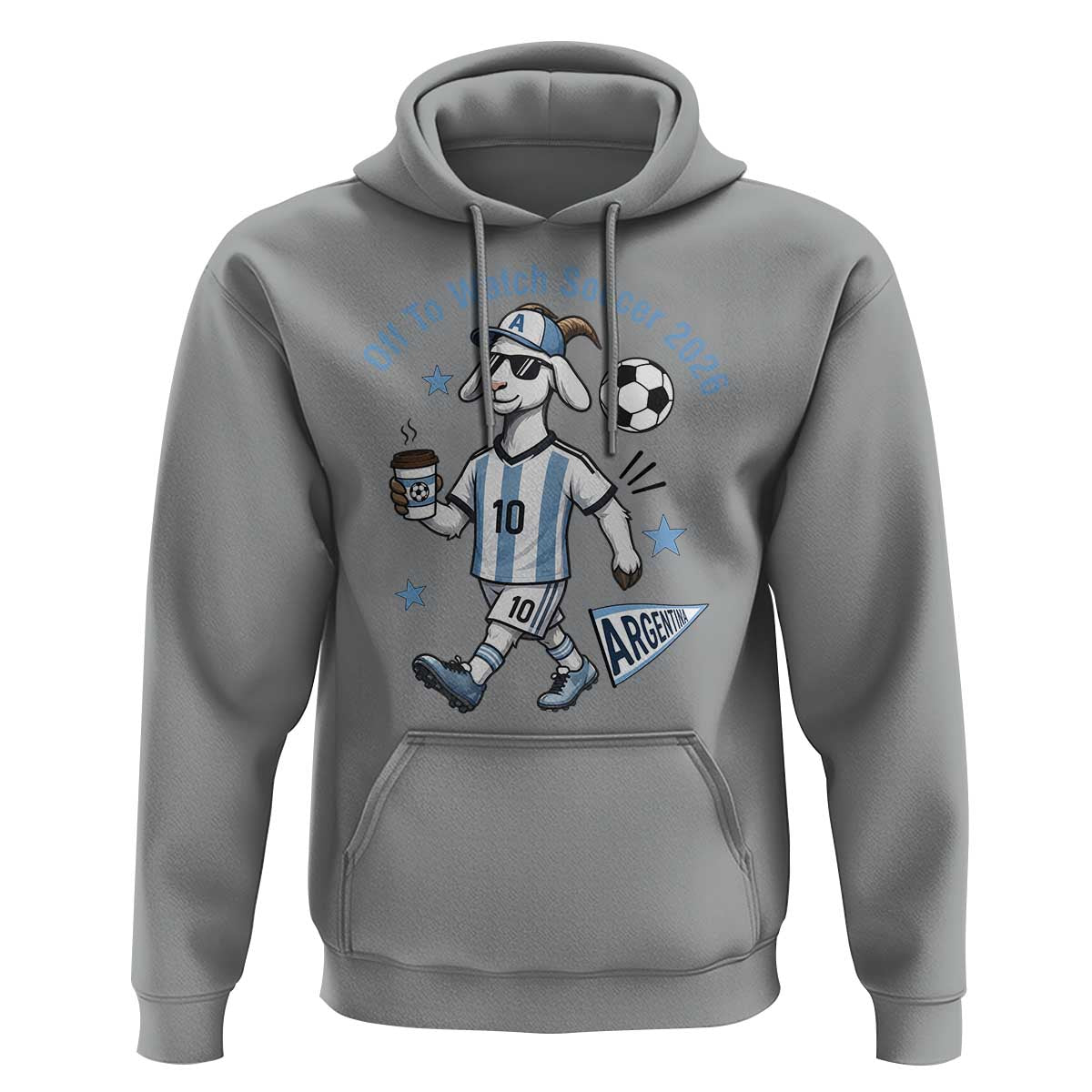Funny Goat Football Lover Hoodie Off To Watch Argentina Soccer 2026