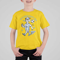 Funny Goat Football Lover T Shirt For Kid Off To Watch Argentina Soccer 2026