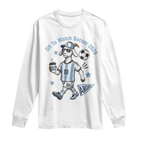 Funny Goat Football Lover Long Sleeve Shirt Off To Watch Argentina Soccer 2026