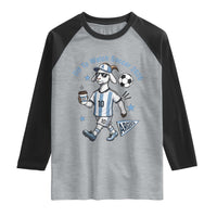 Funny Goat Football Lover Raglan Shirt Off To Watch Argentina Soccer 2026