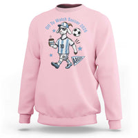 Funny Goat Football Lover Sweatshirt Off To Watch Argentina Soccer 2026