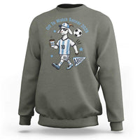 Funny Goat Football Lover Sweatshirt Off To Watch Argentina Soccer 2026