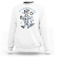 Funny Goat Football Lover Sweatshirt Off To Watch Argentina Soccer 2026