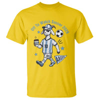 Funny Goat Football Lover T Shirt Off To Watch Argentina Soccer 2026