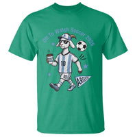 Funny Goat Football Lover T Shirt Off To Watch Argentina Soccer 2026