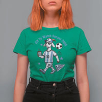 Funny Goat Football Lover T Shirt For Women Off To Watch Argentina Soccer 2026