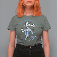 Funny Goat Football Lover T Shirt For Women Off To Watch Argentina Soccer 2026