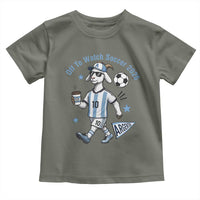 Funny Goat Football Lover Toddler T Shirt Off To Watch Argentina Soccer 2026