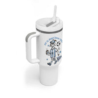 Funny Goat Football Lover Tumbler With Handle Off To Watch Argentina Soccer 2026