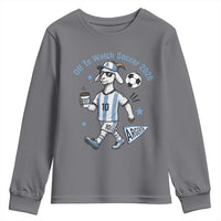 Funny Goat Football Lover Youth Sweatshirt Off To Watch Argentina Soccer 2026