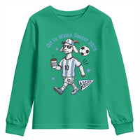Funny Goat Football Lover Youth Sweatshirt Off To Watch Argentina Soccer 2026