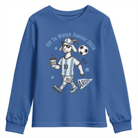 Funny Goat Football Lover Youth Sweatshirt Off To Watch Argentina Soccer 2026
