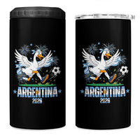 Funny Argentina Soccer Goose 4 in 1 Can Cooler Tumbler Football Fan Graphic