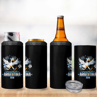 Funny Argentina Soccer Goose 4 in 1 Can Cooler Tumbler Football Fan Graphic