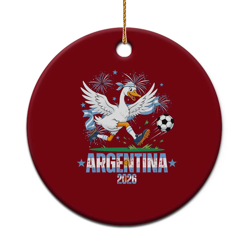 Funny Argentina Soccer Goose Ceramic Ornament Football Fan Graphic