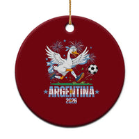 Funny Argentina Soccer Goose Ceramic Ornament Football Fan Graphic