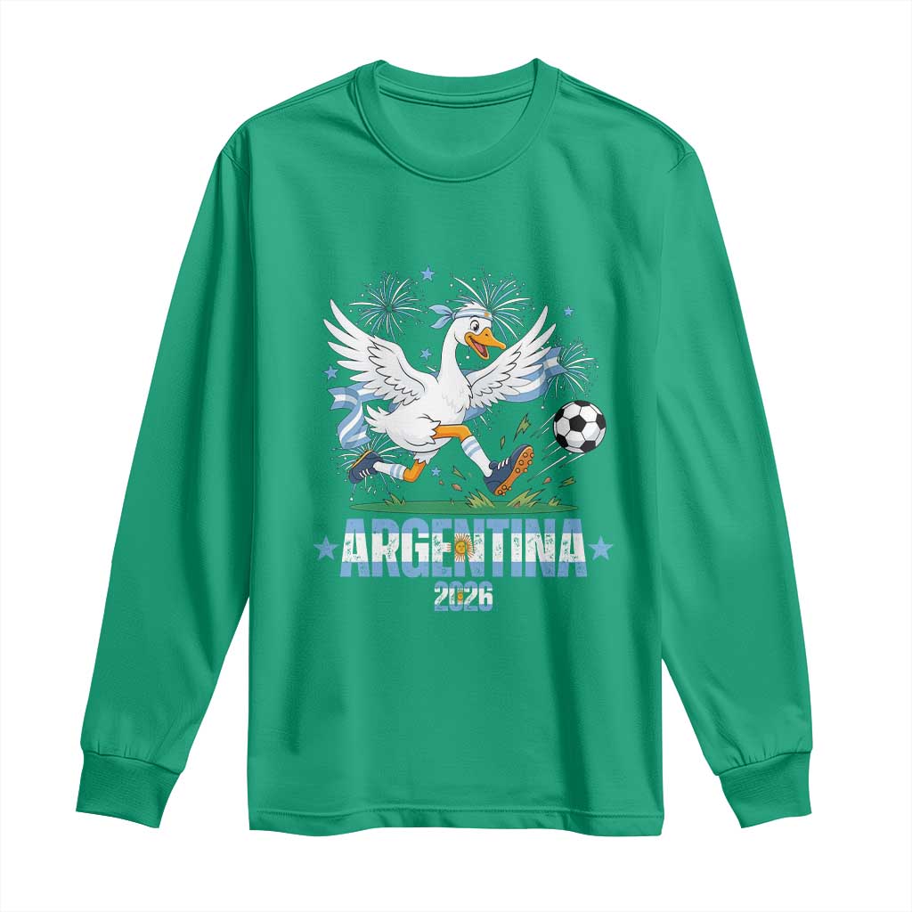 Funny Argentina Soccer Goose Long Sleeve Shirt Football Fan Graphic