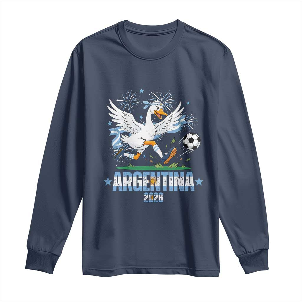 Funny Argentina Soccer Goose Long Sleeve Shirt Football Fan Graphic